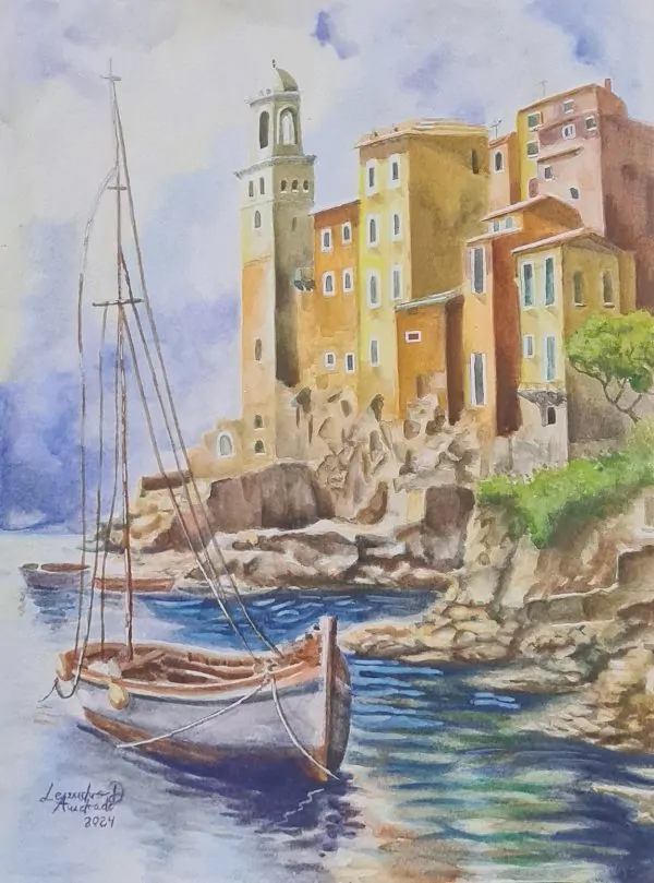 Pintura em guache, tema Marinha